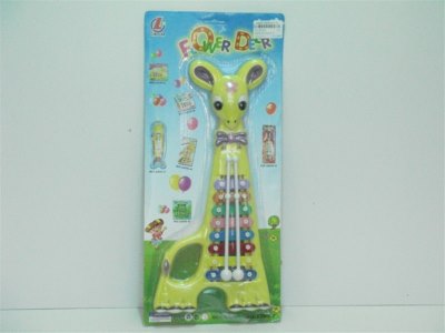 GIRAFFE XYLOPHONE GREEN/YELLOW/PINK - HP1000700
