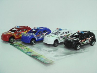 PULL BACK POLICE CAR 4PCS - HP1000778