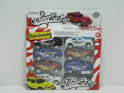 PULL BACK POLICE CAR 8PCS - HP1000783