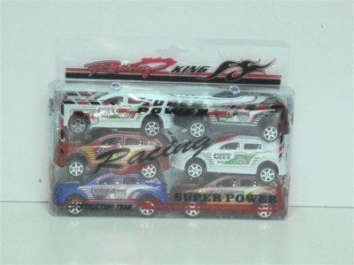 PULL BACK POLICE CAR 6PCS - HP1000787