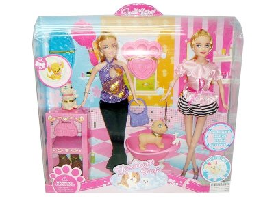 2/S BENDABLE DOLL W/PETS  - HP1000807