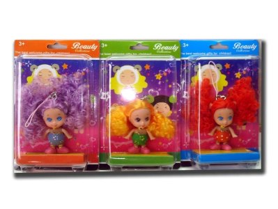 MINI DOLL W/HANGING LINE 3 ASST. - HP1000855