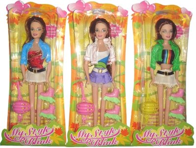 BENDABLE DOLL 3 ASST. - HP1000860
