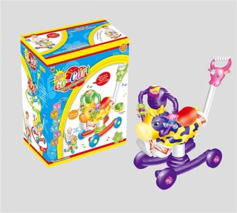 B/O STROLLER+ROCK MILK COW W/MUSIC & LIGHT - HP1001078