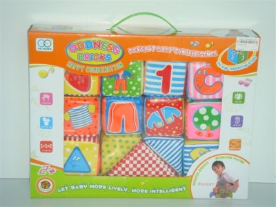 6 SIDE SOFT BRICH W/RATTLE 13PCS - HP1001180