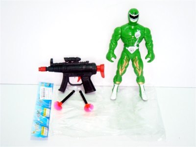 SUPER SOLDIER W/LIGHT & SOFT SHOOTING GUN  - HP1001569