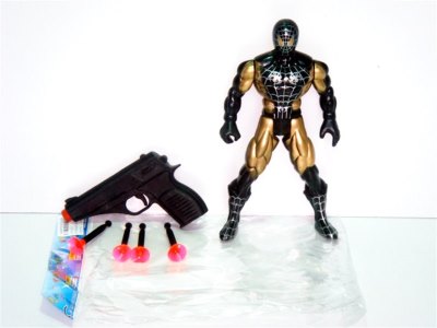 SPIPDER MAN W/LIGHT & SOFT SHOOTING GUN - HP1001571