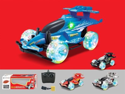 4FUNCTION R/C CAR W/LIGHT & MUSIC RED/BLUE/BLACK/GRAY (TRANSPARENT TIRE)  - HP1001647