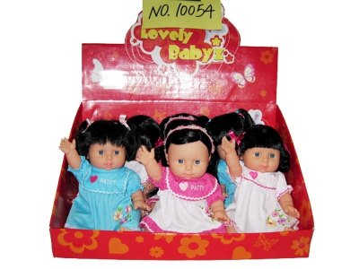 14”VINYL DOLL (6PCS 3COLOR) - HP1002462