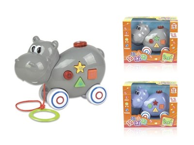 PULL LINE HIPPO W/MUSIC & LIGHT  - HP1002575