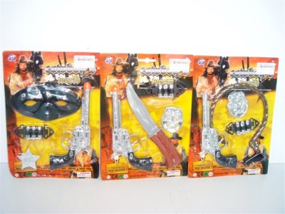 COWBOY GUN PLAY SET 3 ASST.(4PCS) - HP1002615