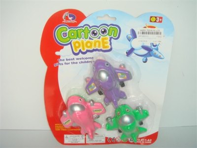 PULL BACK CARTOON PLANE 3 ASST.(3PCS) - HP1003111