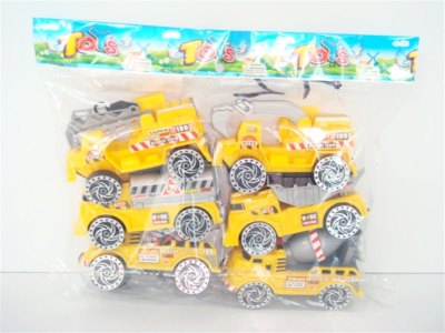 PULL BACK CONSTRUCTION CAR 6ASST.(6PCS) - HP1004063