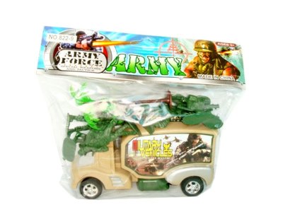FRICTION CAR W/MILITARY SET - HP1004099