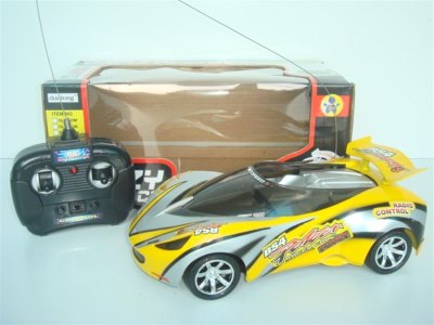 4 FUNCTION 1:24 R/C CAR W/LIGHT RED/YELLOW - HP1004695