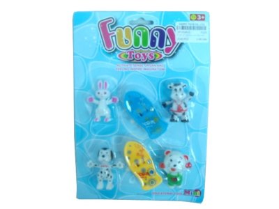 WIND UP ANIMALS SKATEBOARD - HP1004813
