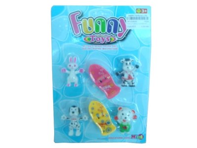 WIND UP ANIMALS SKATEBOARD - HP1004814