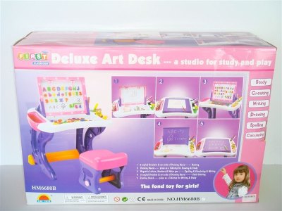 95PCS MULTIFUMCTION ART DESK PINK/YELLOW - HP1004872