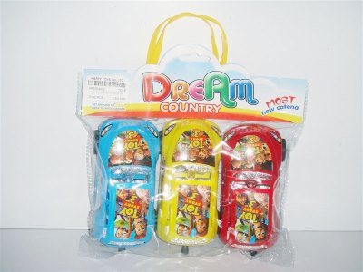 PULL STRING CAR YELLOW RED BLUE - HP1004972