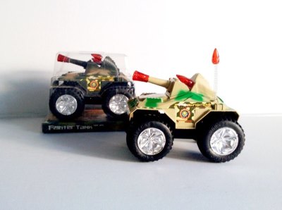 2/S PULL LINE MILITARY TANK W/CANDY HOLDER GREEN/YELLOW - HP1005565