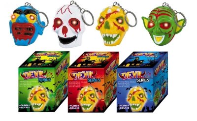 GHOST HEAD KEYCHAIN W/SOUND & LIGHT 4ASST. - HP1005926