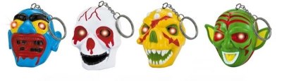 GHOST HEAD KEYCHAIN W/SOUND & LIGHT 4ASST. - HP1005927