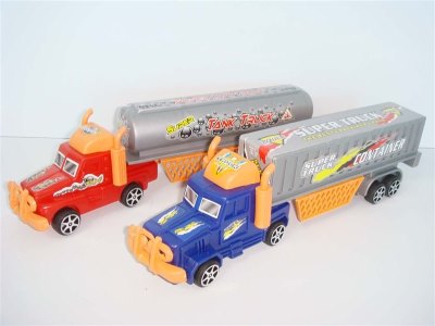 FRICTION TANKER TRUCK  + CONTAINER TRUCK 2ASST. 2 COLOR - HP1006240