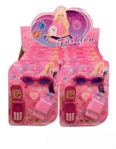 BEAUTY SET W/MOBILPHONE INCLUDED BUTTON CELL (8PCS/DISPLAY BOX)  - HP1007731