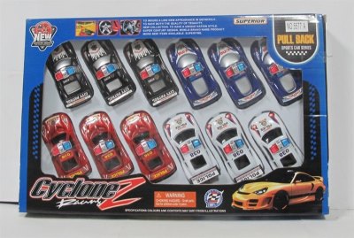 PULL BACK POLIC CAR 4ASST.12PCS - HP1007845