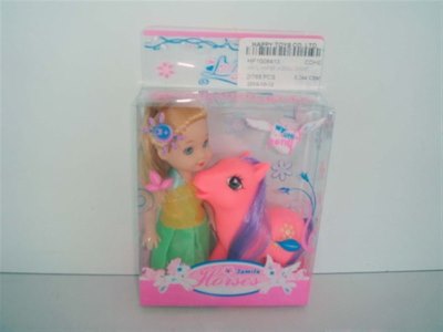 VINYL HORSE W/DOLL 2ASST. - HP1008413