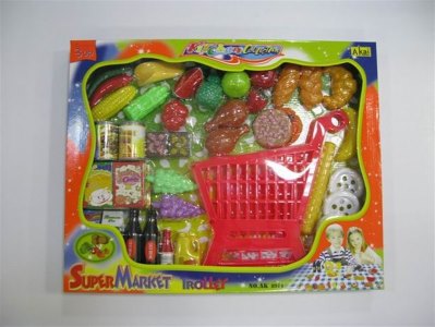 SHOPPING CAR W/FOOD 74PCS - HP1009809
