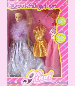 FASHION DOLL W/2 DRESSES 4ASST. - HP1009822