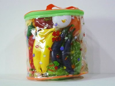 FRUITS & VEGETABLES PLAY SET 48PCS - HP1010883