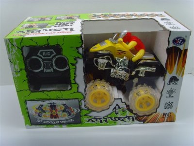 4FUNCTION R/C STUNT MOTOR W/3SONGS & LIGHT & CHARGER YELLOW/RED INCLUDED BATTERY - HP1011322