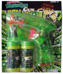 B/O BEN10 BUBBLE GUN W/FLASHY(TRANSPARENT) - HP1013767