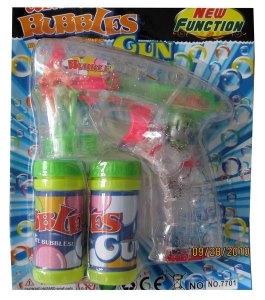 B/O BUBBLE GUN W/FLASHY(TRANSPARENT) - HP1013768