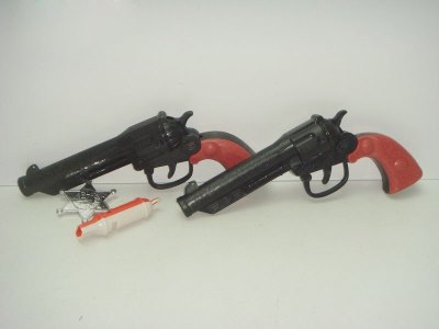 2PCS GUN W/WHISTLE &POLICE BADGE（GALVANIZE) - HP1014929