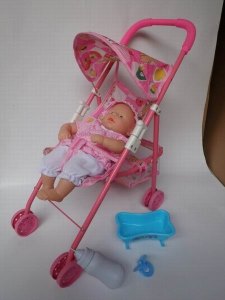 4 SOUND DOLL W/BABY STROLLER & ACCESSORIES - HP1014976