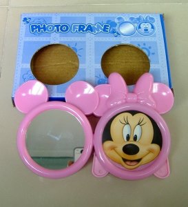 MICKY & MINNY MIRROR W/PHOTO FRAME PINK - HP1015181