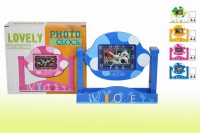 ALARM CLOCK W/STATIONERY RACK BLUE/PINK/YELLOW/GREEN - HP1015192