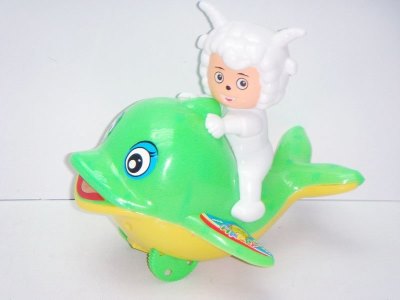 PULL LINE DOLPHIN W/SHEEP & JOW 2ASST.3COLOR - HP1015219