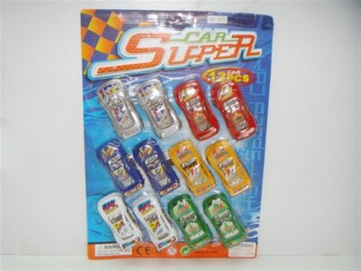 12PCS PULL BACK RACING CAR W/PAINTING 6ASST. - HP1015274