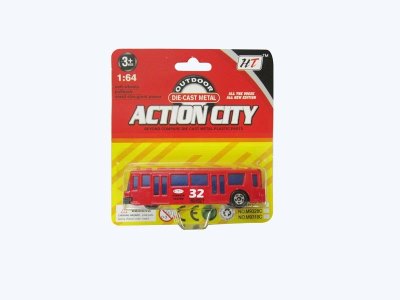 METAL FREE WAY BUS 6ASST./RED/YELLOW/GREEN/BLUE/WHITE/SILVER - HP1015598