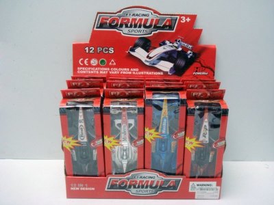 PULL BACK F1 12PCS/DISPLAY BOX RED/BLUE/BLACK/SILVER - HP1015649