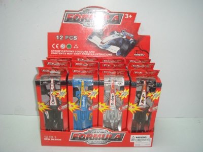 PULL BACK F1 W/MUSIC & LIGHT 12PCS/DISPLAY BOX 4COLOR - HP1015650