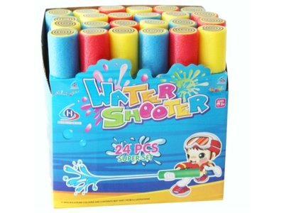 EVA WATER GUN 24PCS/DISPLAY BOX RED/YELLOW/BLUE - HP1015741