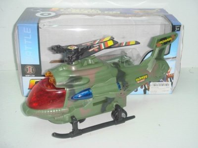 B/O GREEN CAMOUFLAGE HELICOPTER W/SOUND & LIGHT - HP1015783