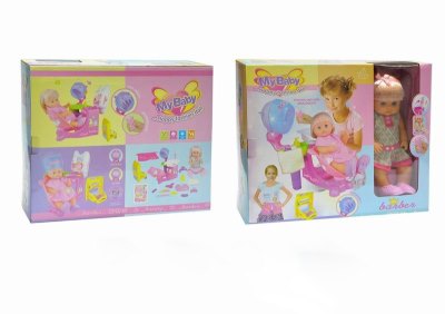 36CM B/O DOLL W/IC & MUSIC & LIGHT & BAKE OIL MACHINE & HAIRDRYER (INCLUDED BATTERY 6*AA) - HP1016202