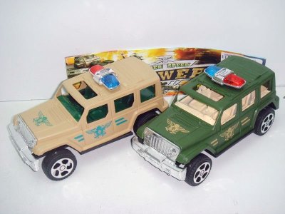 PULL BACK POLICE CAR MILITARY YELLOW/MILITARY GREEN - HP1016317