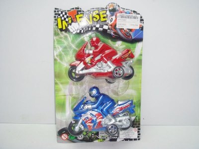 PULL BACK PAINTING MOTORBIKE W/PERSON BLACK/RED/BLUE - HP1016431